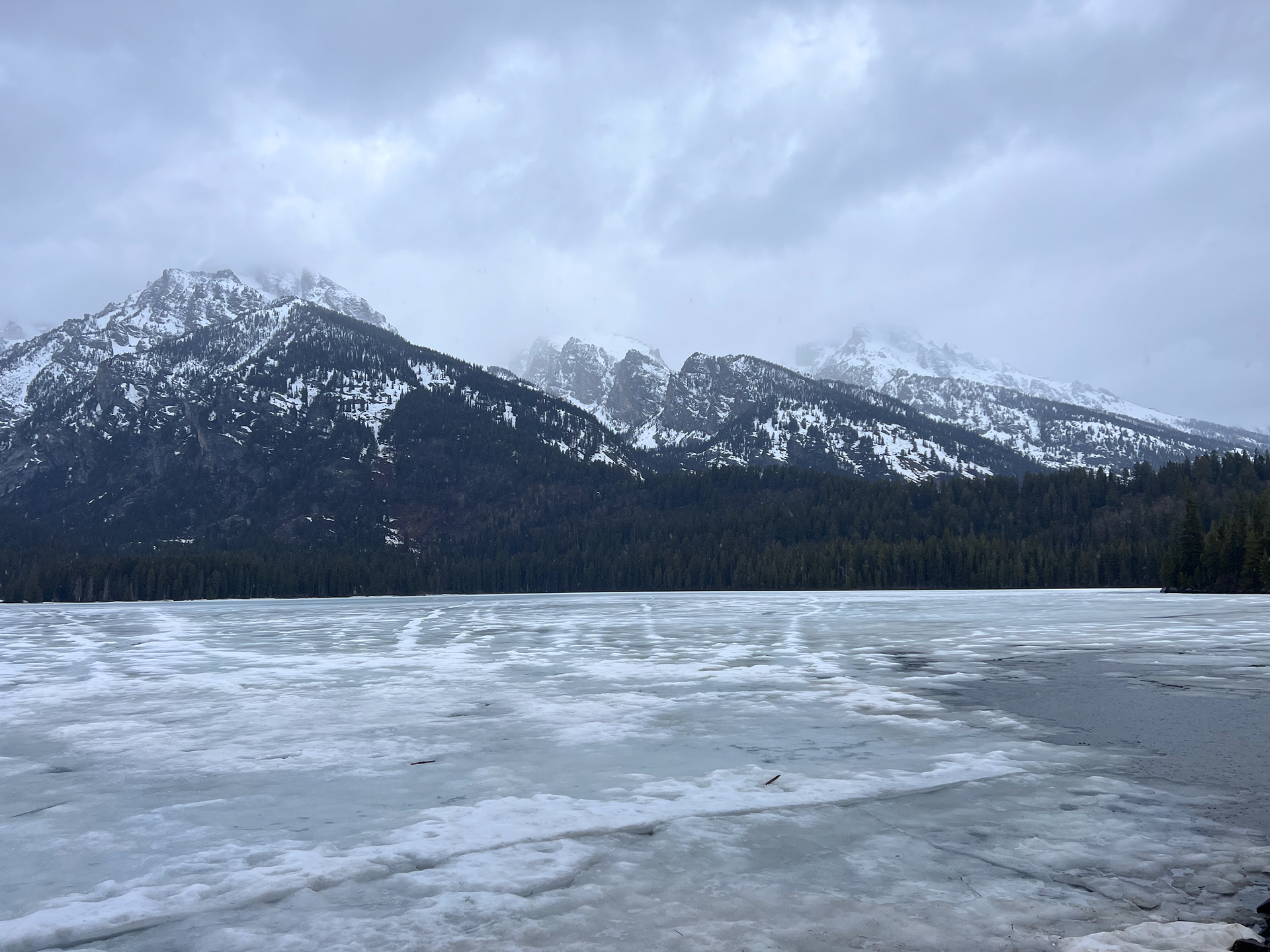 Grand Teton Frozen Lake Jackson, Wyoming